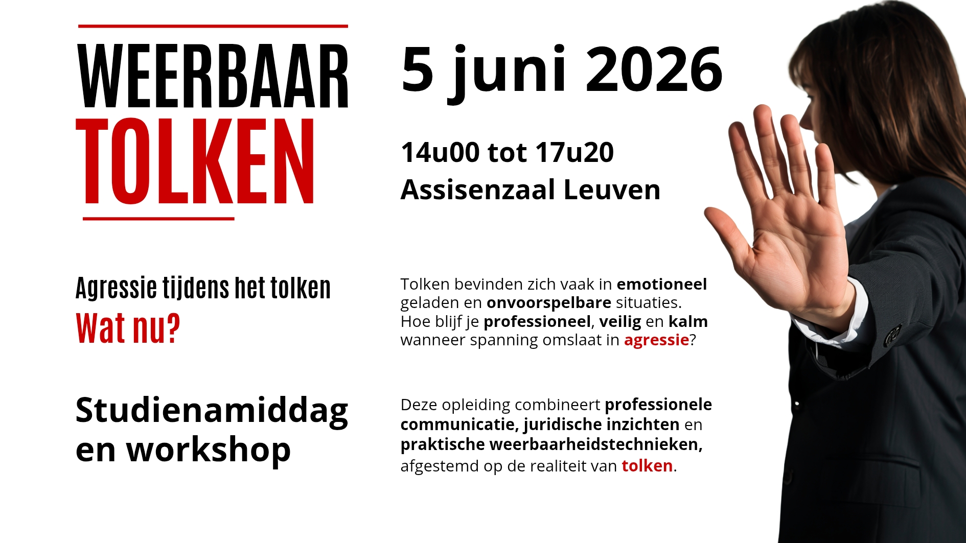 Cover photo for Studienamiddag en workshop — WEERBAAR TOLKEN by Translatica