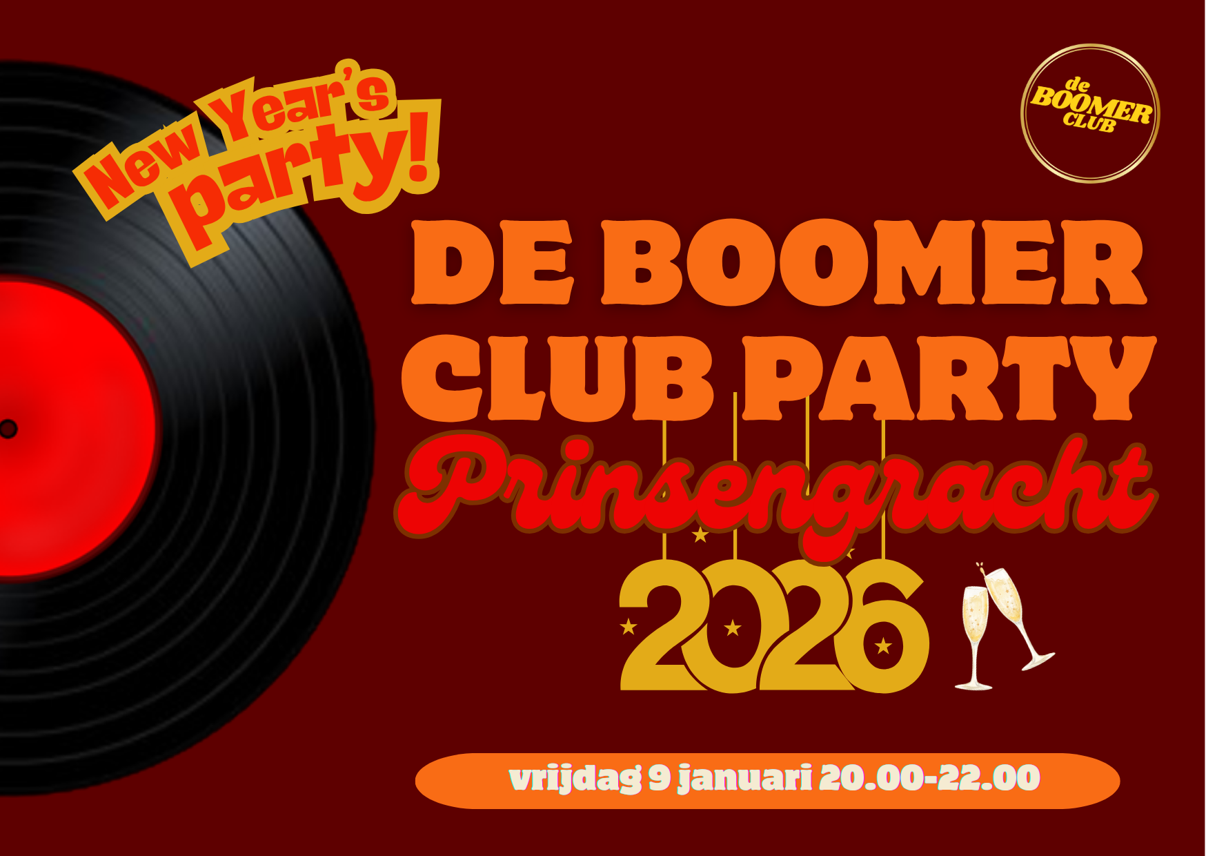 Cover photo for Boomerclub New Year's Party Prinsengracht by De Boomerclub