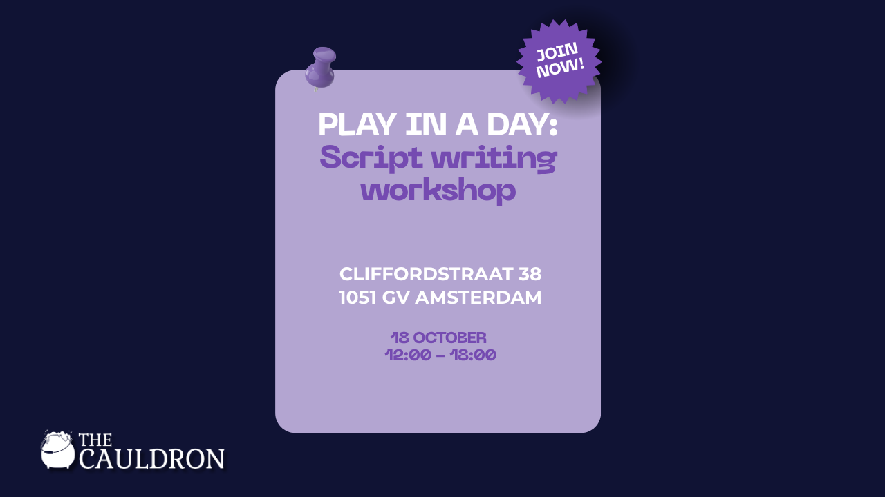 Cover photo for Play in a Day: Scriptwriting Workshop by The Cauldron