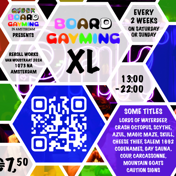 Cover photo for Queer Board Gayming XL Sundays by Queer Board Gayming in Amsterdam