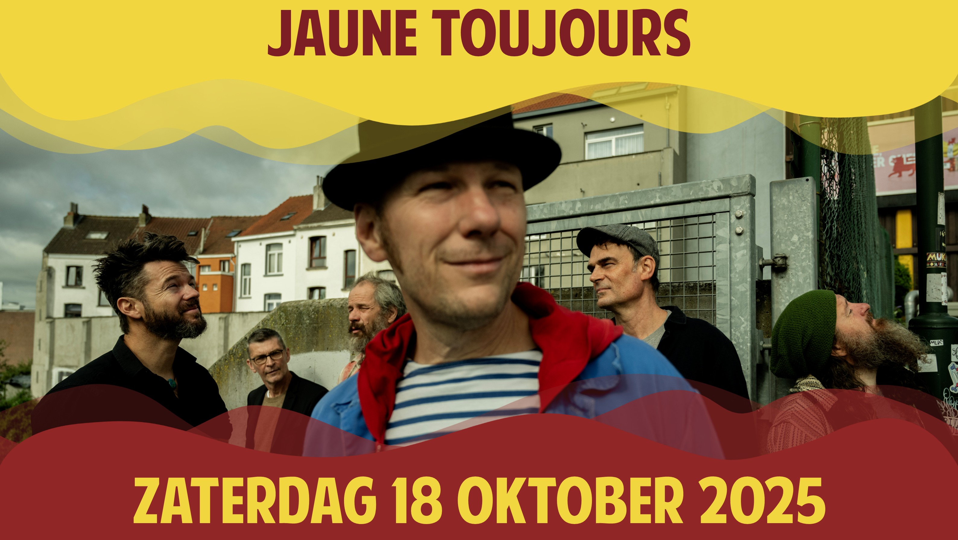 Cover photo for clubconcert Jaune Toujours by Strandpaal 28 vzw - ticketshop