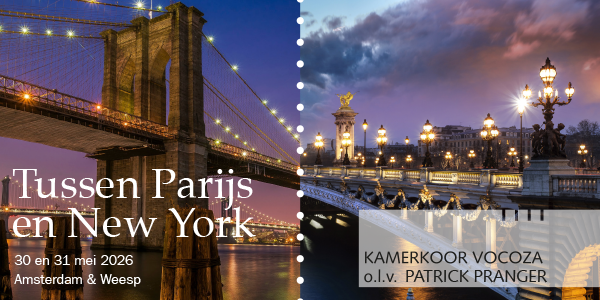 Cover photo for Tussen Parijs en New York (in Amsterdam) by Kamerkoor Vocoza