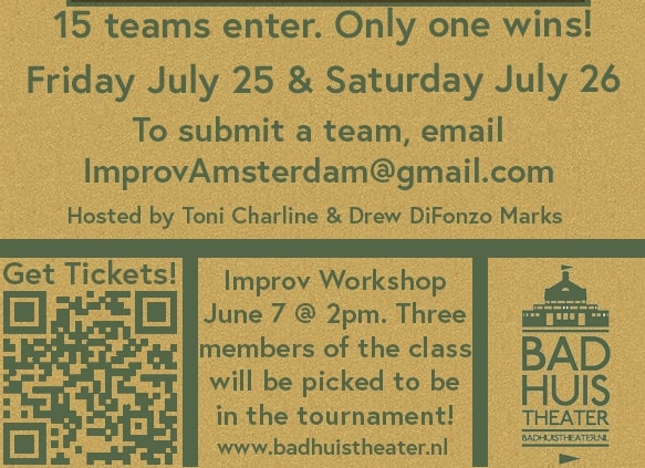 Cover photo for Improv WORKSHOP  Toni @ Drew  Sat 7 June 2pm Badhuistheater by Badhuistheater