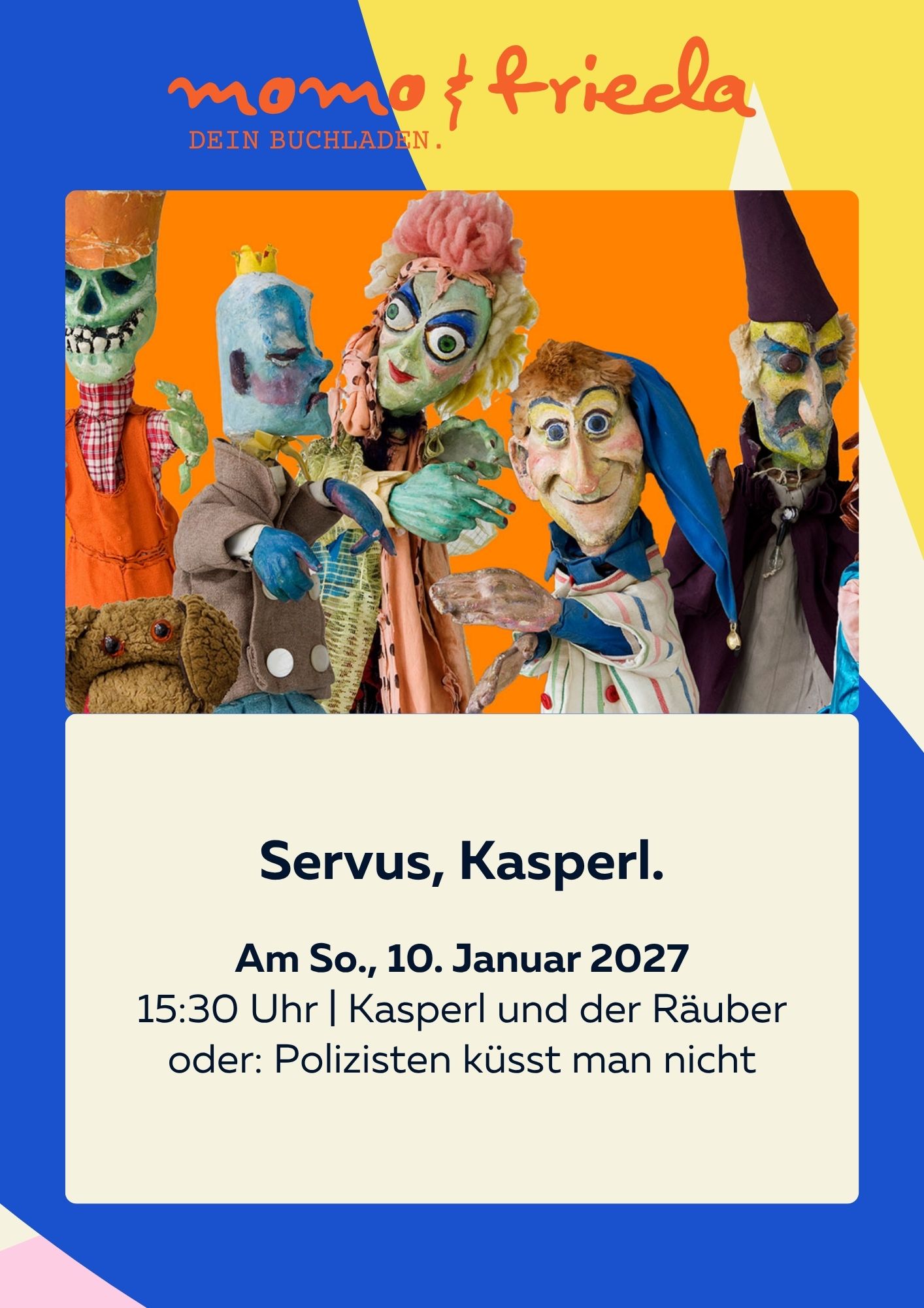 Cover photo for Dr. Döblinger`s Kasperl und die Räuber by momo & frieda - DEIN BUCHLADEN.