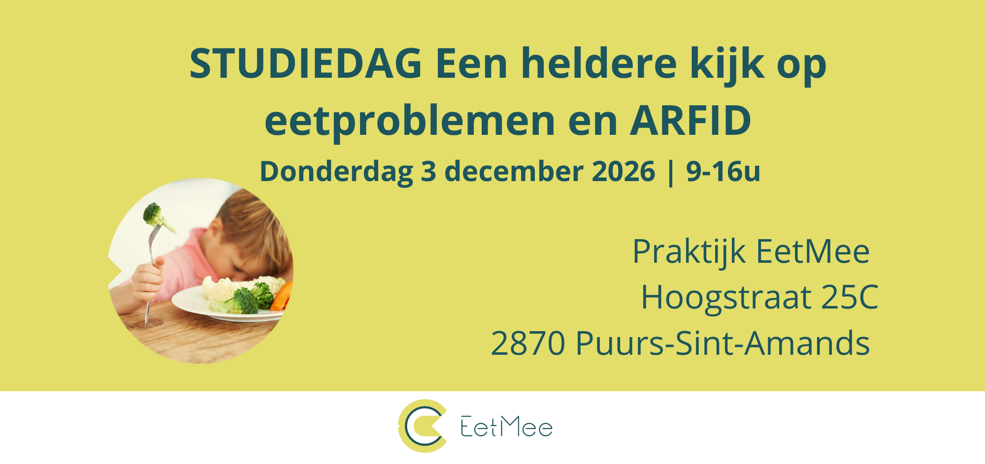 Cover photo for Studiedag Een heldere kijk op eetproblemen en ARFID by EetMee
