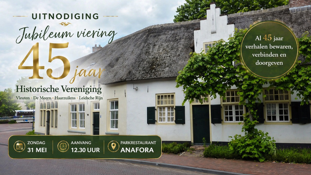Cover photo for Jubileum viering 45 jaar Historische Vereniging by Historische Vereniging Vleuten de Meern, Haarzuilens & Leidsche Rijn