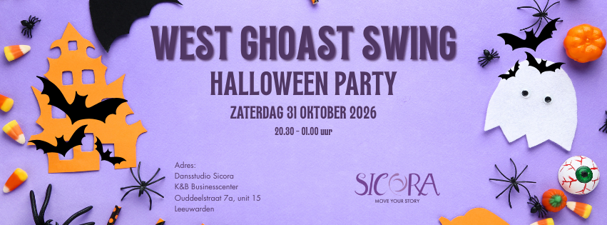 Cover photo for West Ghoast Swing Halloween party by West Coast Swing Noord-Nederland
