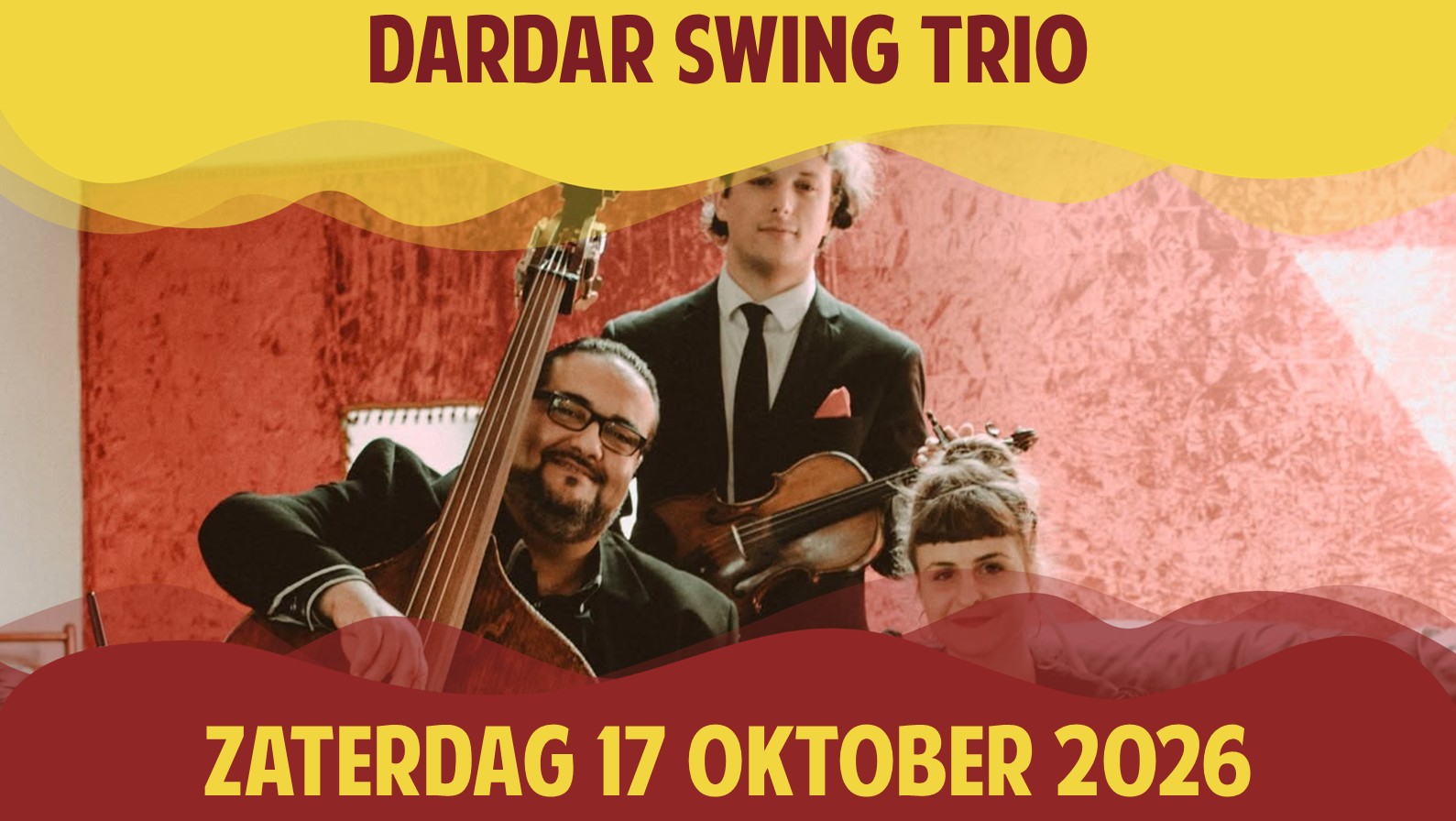 Cover photo for clubconcert Dardar Swing Trio by Strandpaal 28 vzw - ticketshop