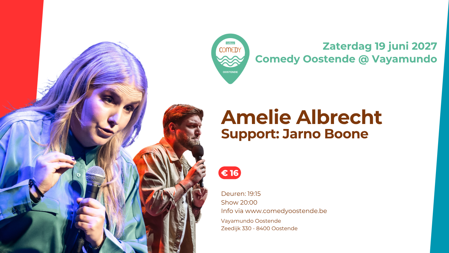 Cover photo for Comedy Oostende @ Vayamundo - Amelie Albrecht by Comedy Oostende