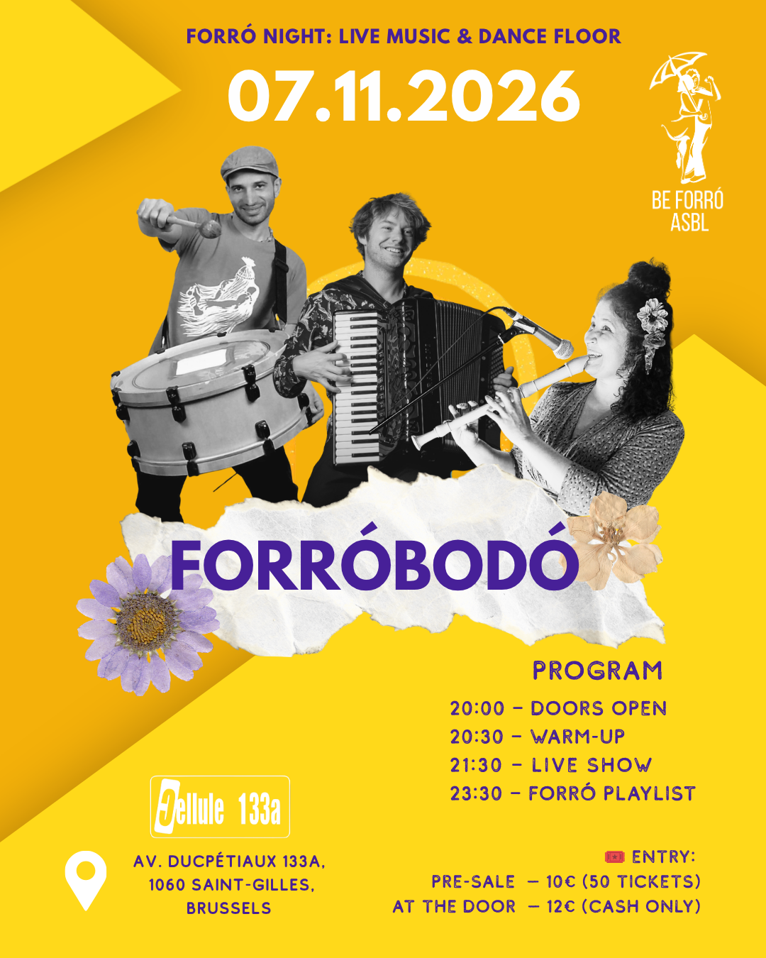 Cover photo for Be Forró Night: Live Music & Dance Floor by beforro