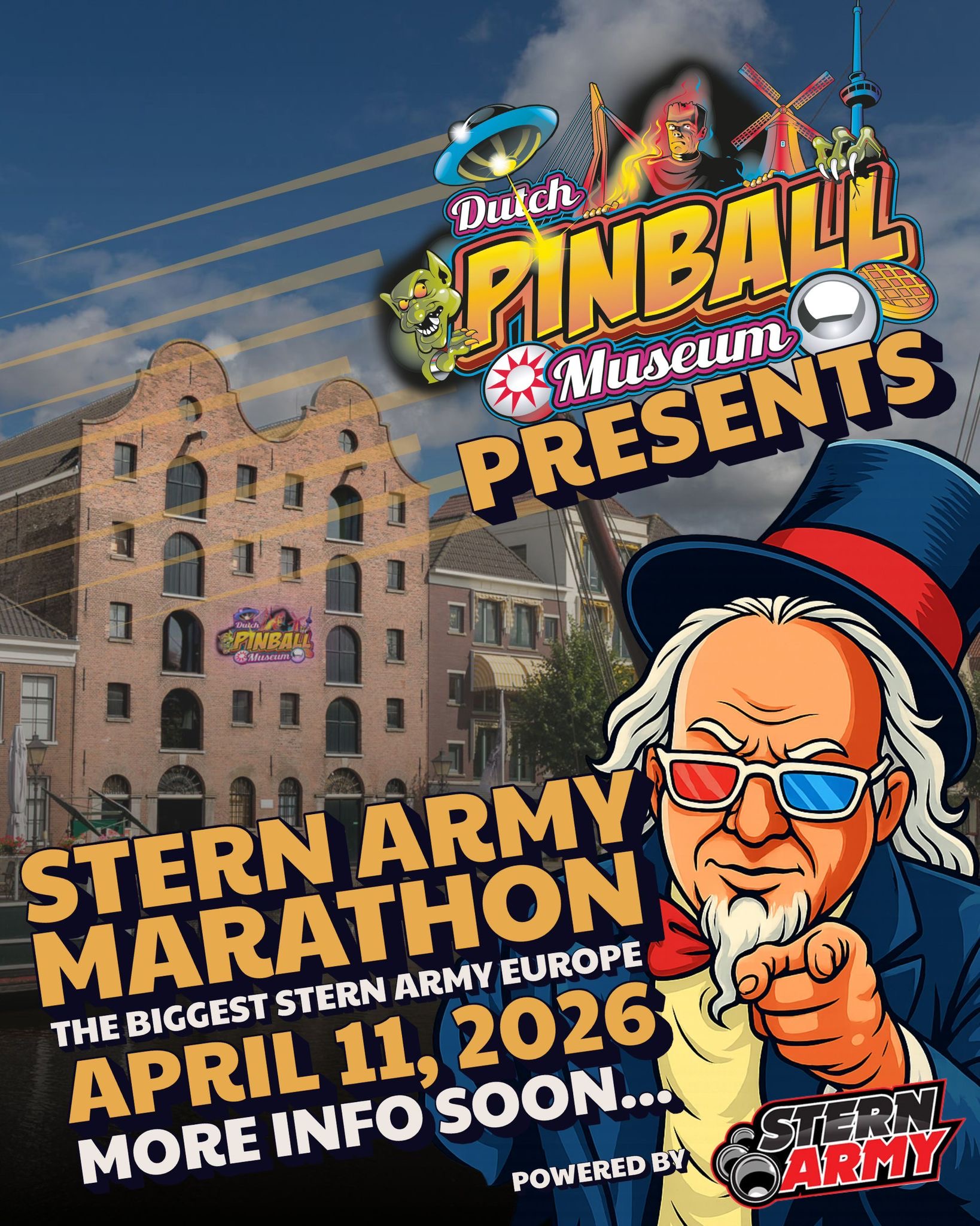 Cover photo for Stern Army Marathon by Dutch Pinball Museum