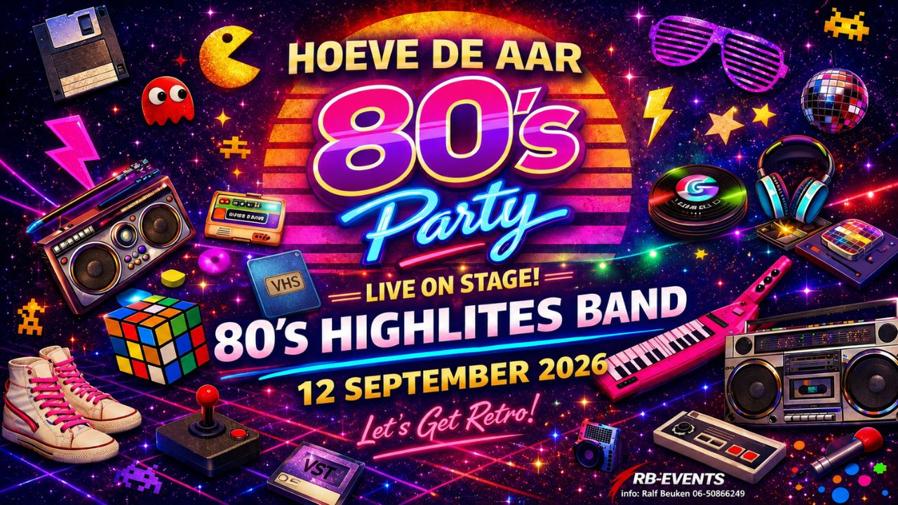 Cover photo for 80's Party by Hoeve de Aar