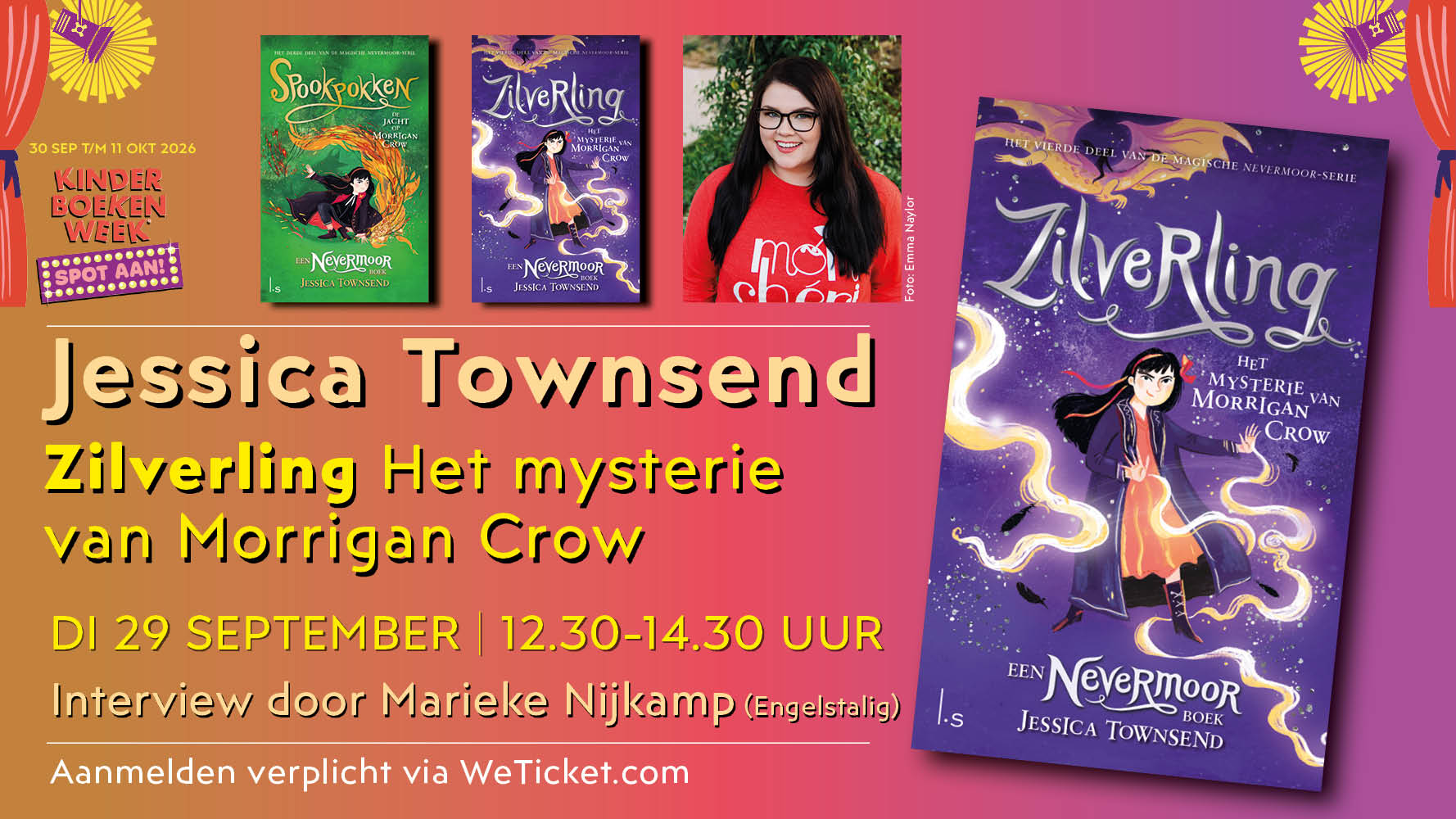 Cover photo for Jessica Townsend ‘Zilverling - Het mysterie van Morrigan Crow’ by Broese