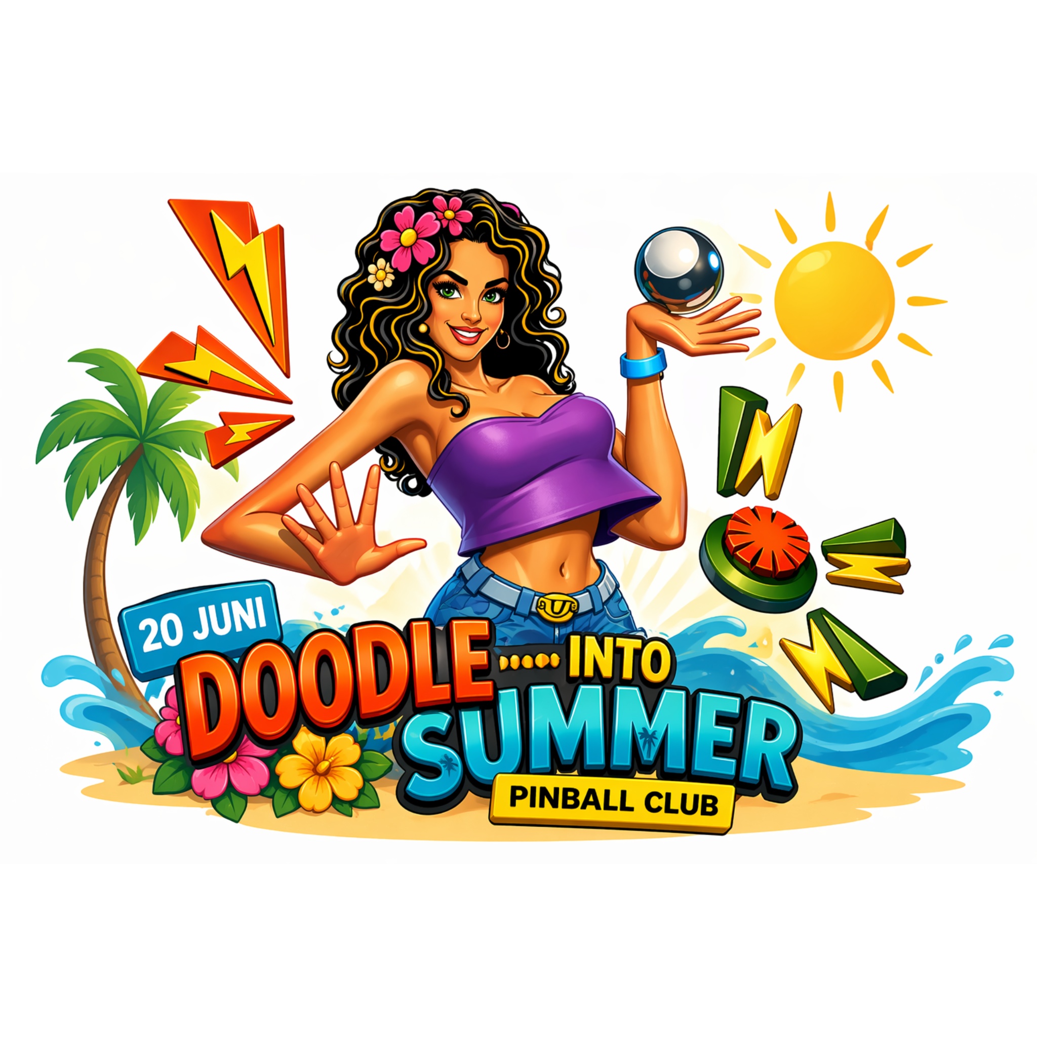 Cover photo for Dipsy's Pinball Challenge: Doodle into Summer 20 juni 2026 by Dipsy Doodle Pinball Club Oisterwijk