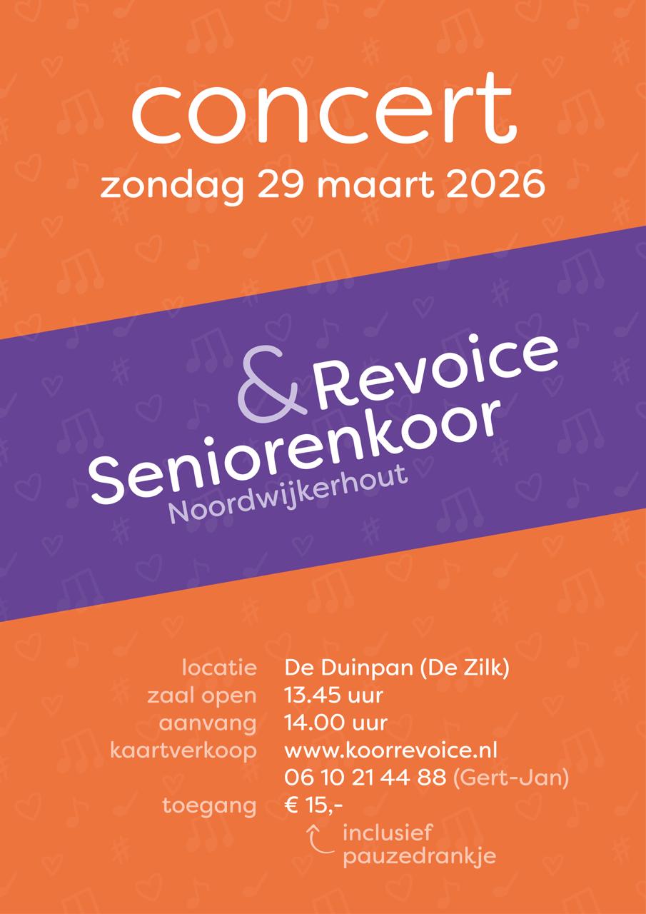 Cover photo for Concert – Revoice & Seniorenkoor Noordwijkerhout by Koor Revoice