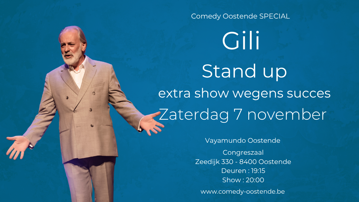 Cover photo for Comedy Oostende Special - Gili - extra show by Comedy Oostende
