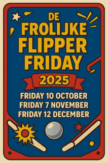Cover photo for Frolijke Flipper Friday by Dutch Pinball Museum