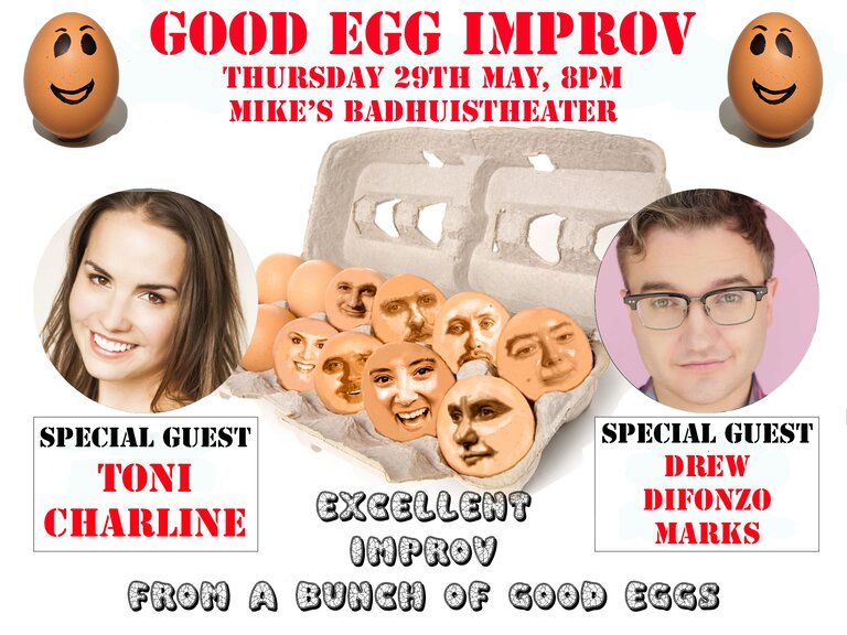 Cover photo for GOOD EGG Improv 29 May with Special Guests by Badhuistheater
