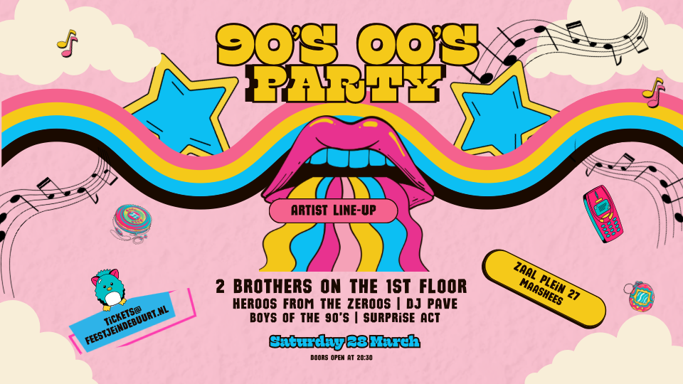 Cover photo for 90's & 00's Party Maashees by Feestjeindebuurt