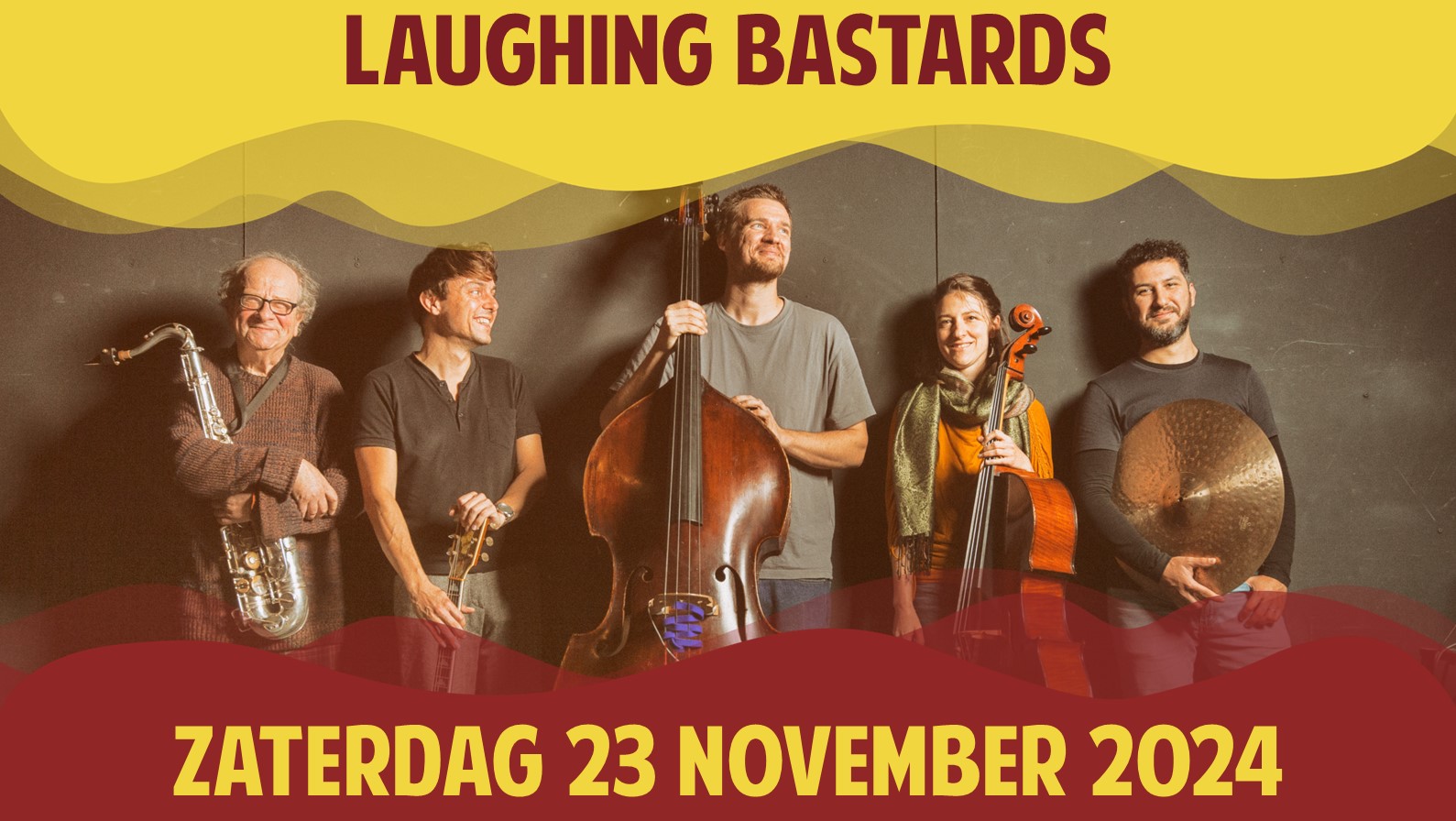 Cover photo for clubconcert Laughing Bastards by Strandpaal 28 vzw - ticketshop