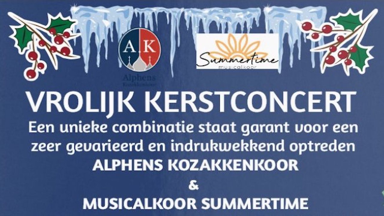 Cover photo for KERSTCONCERT Alphens Kozakkenkoor en Musicalkoor Summertime by Alphens Kozakkenkoor