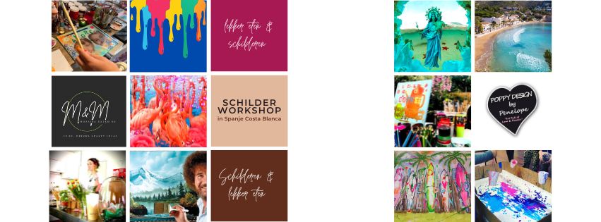 Cover photo for Workshop Bob Ross painting by Moraira Catering