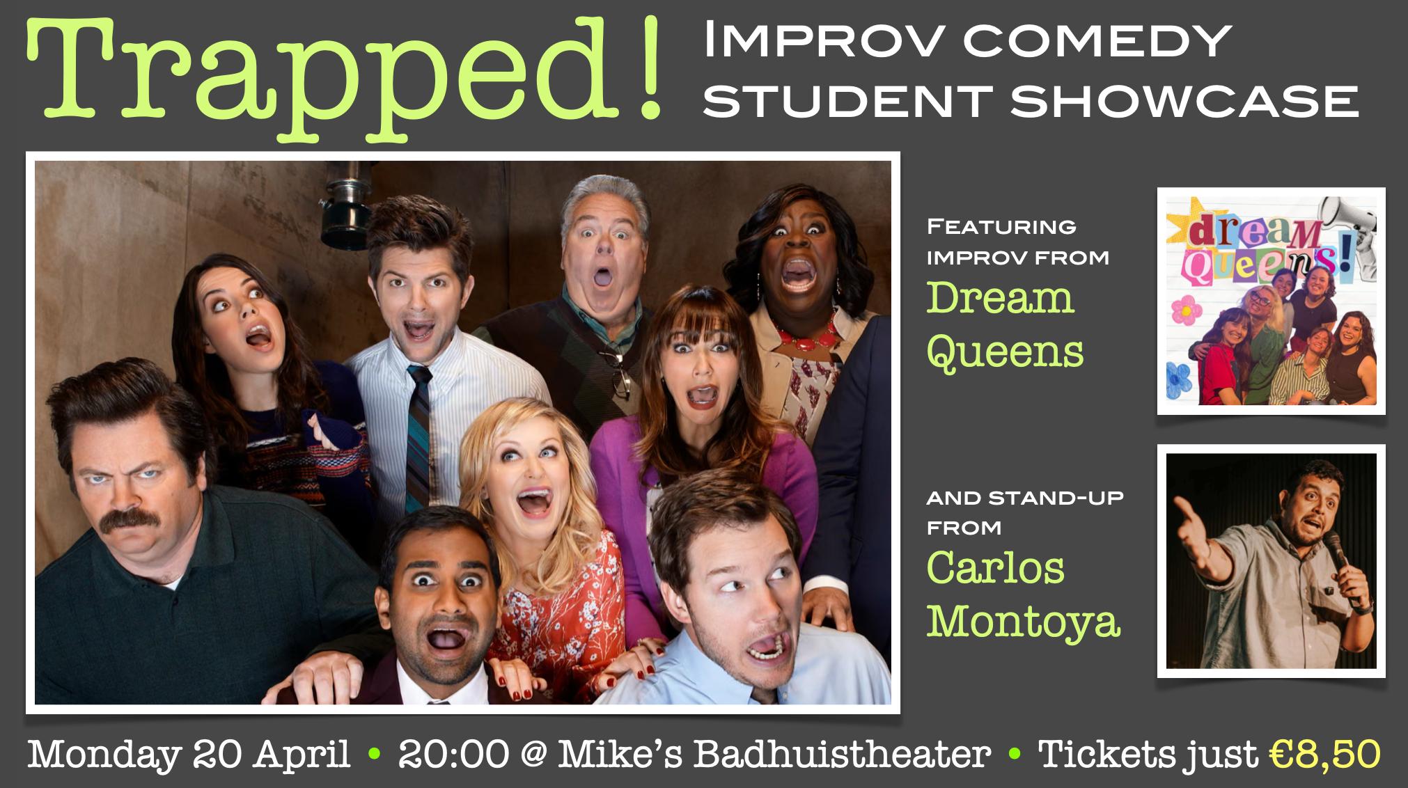 Cover photo for Trapped! Student Showcase by Badhuistheater