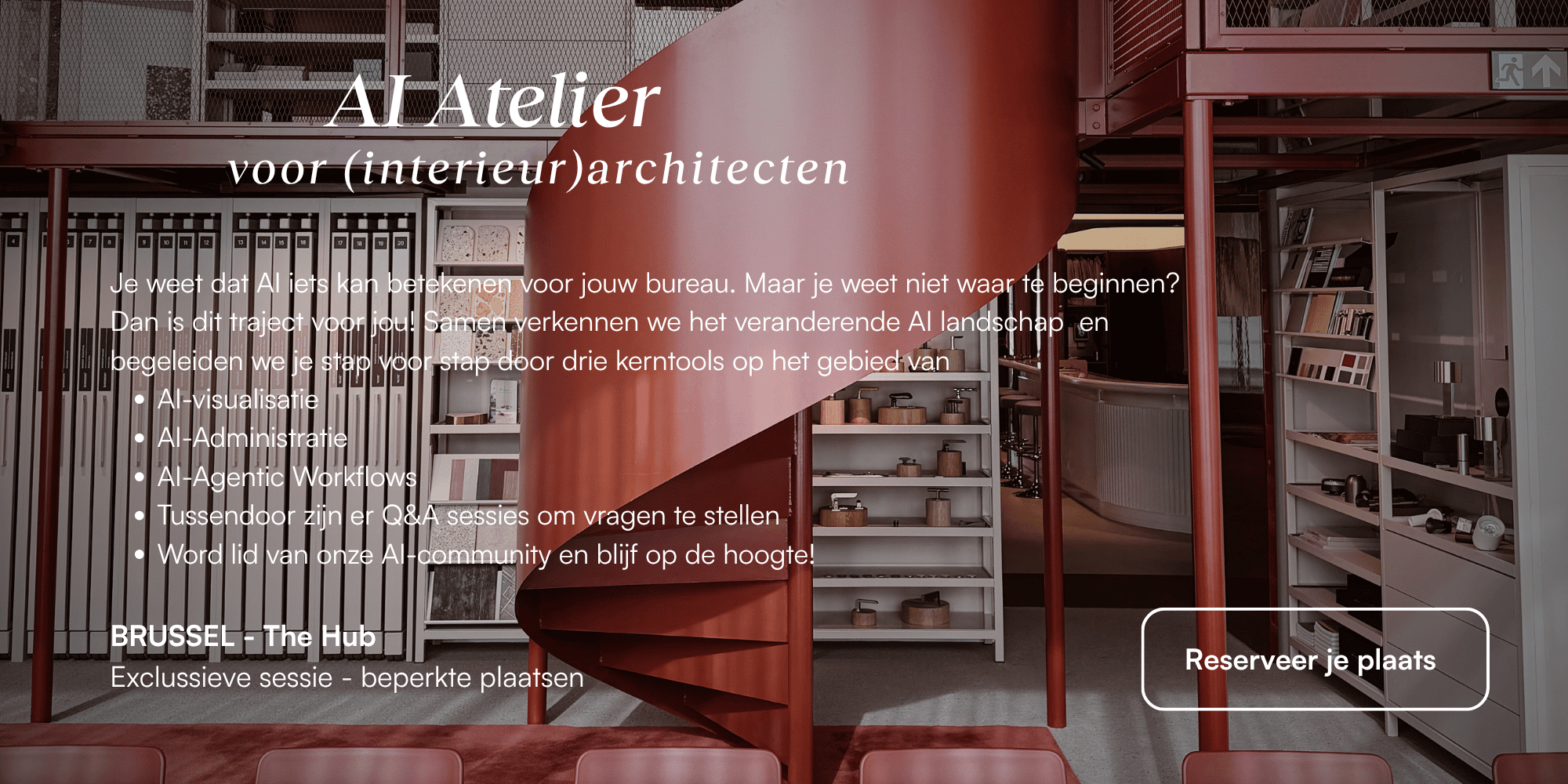 Cover photo for AI Atelier - The Hub Brussel - September 2026 by Bespoke homes