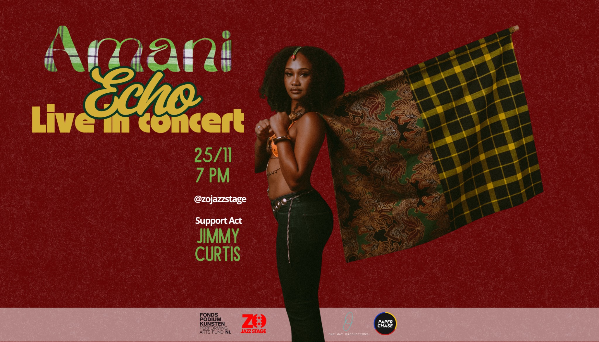 Cover photo for Amani • Echo Live in Concert • Srefidensi Edition • 51 jaar onafhankelijkheid Suriname by ZOJazz Stage