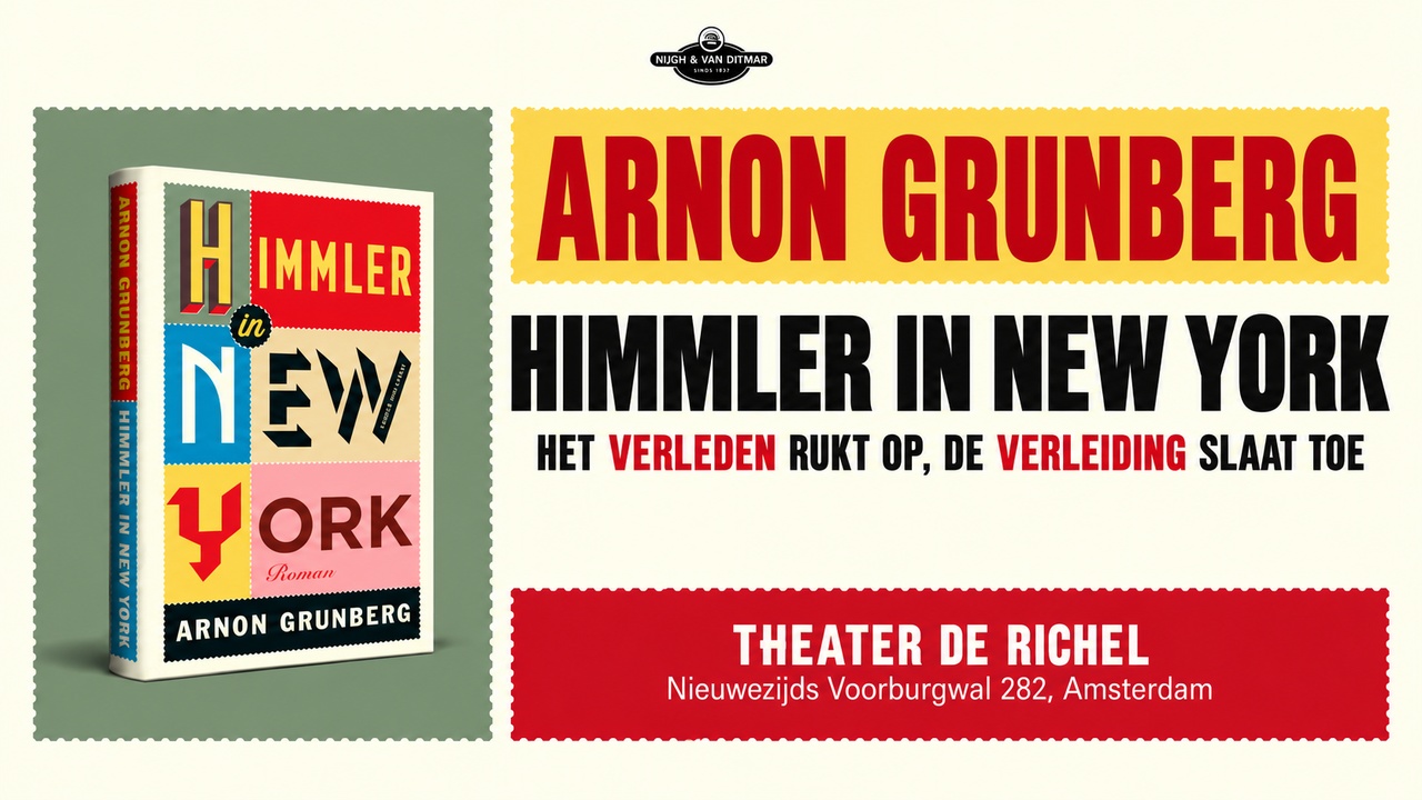 Cover photo for Himmler in New York | Een avond met Arnon Grunberg by Athenaeum Boekhandel B.V.