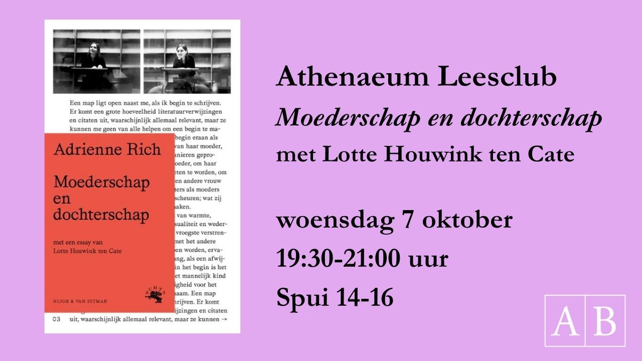 Cover photo for Athenaeum Leesclub: Moederschap en dochterschap by Athenaeum Boekhandel B.V.