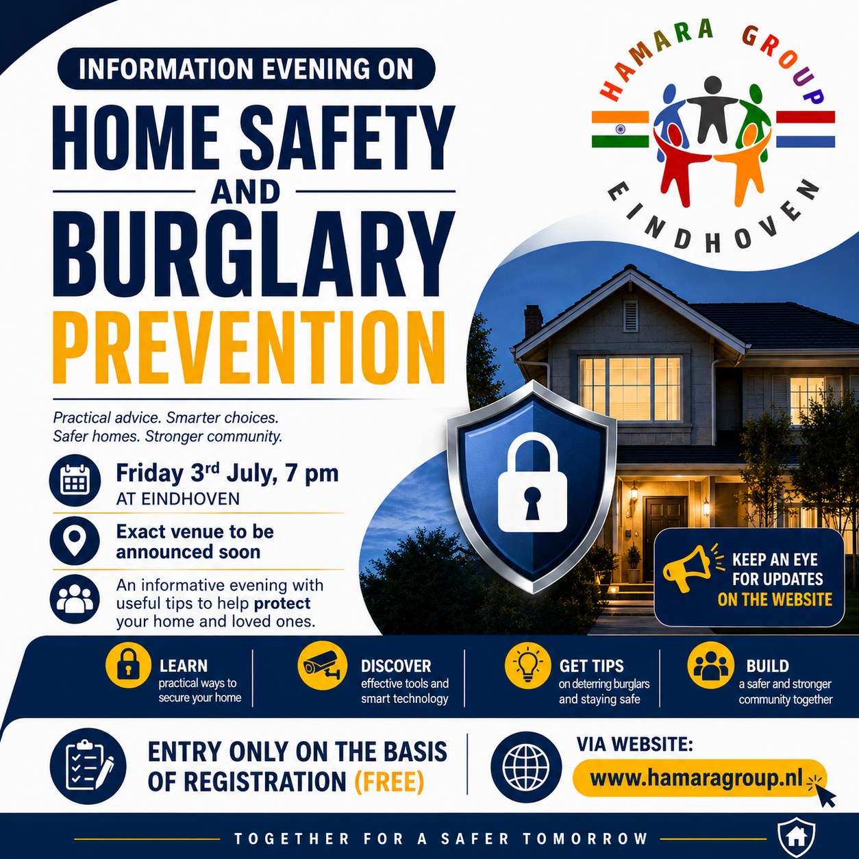 Cover photo for Information Evening on home safety and burglary prevention by hamaragroup