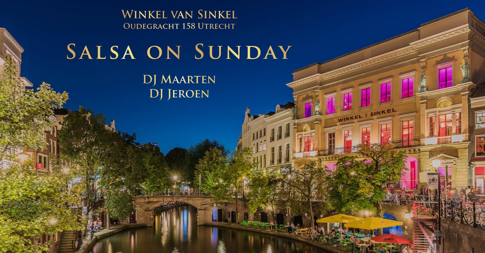 Cover photo for Salsa On Sunday in de Winkel van Sinkel by MJ Music and Dance Productions