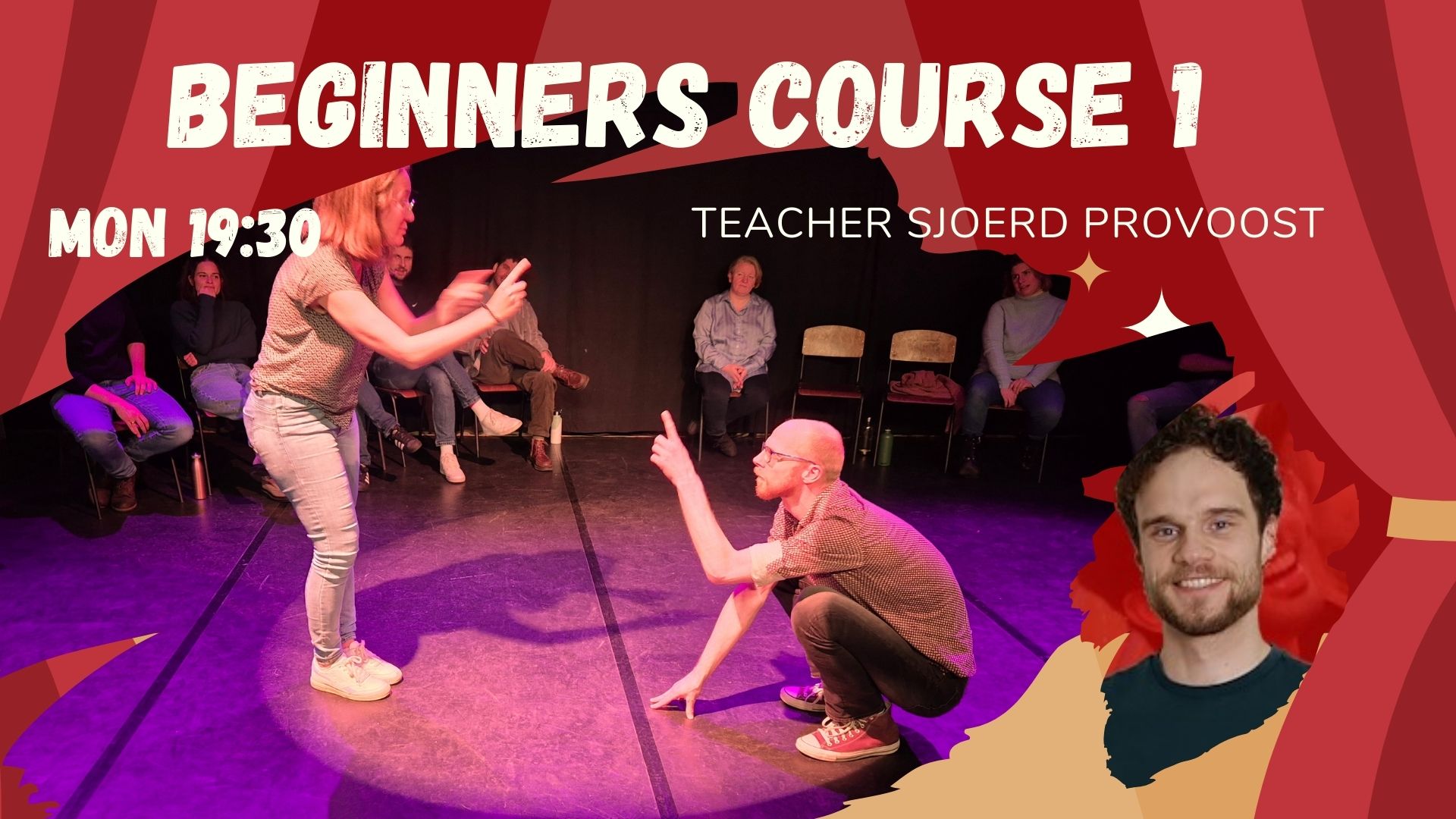 Cover photo for Beginners course improv theatre by Sjoerd Provoost - canceled by Improv Utrecht