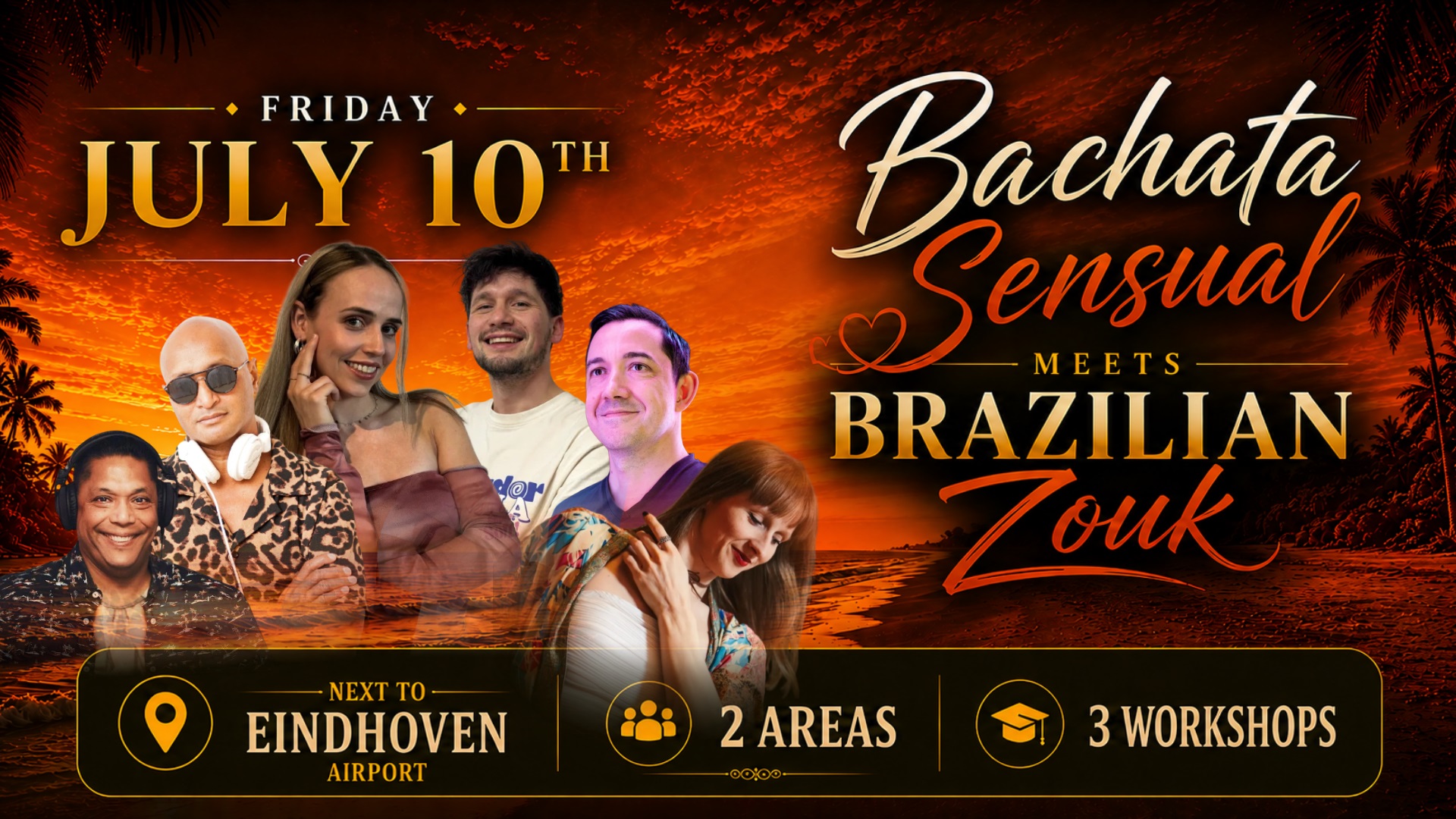 Cover photo for Bachata Sensual meets Brazilian Zouk - 2 Areas - 3 Workshops Eindhoven (Wintelre) by C Simons Coaching and Dance