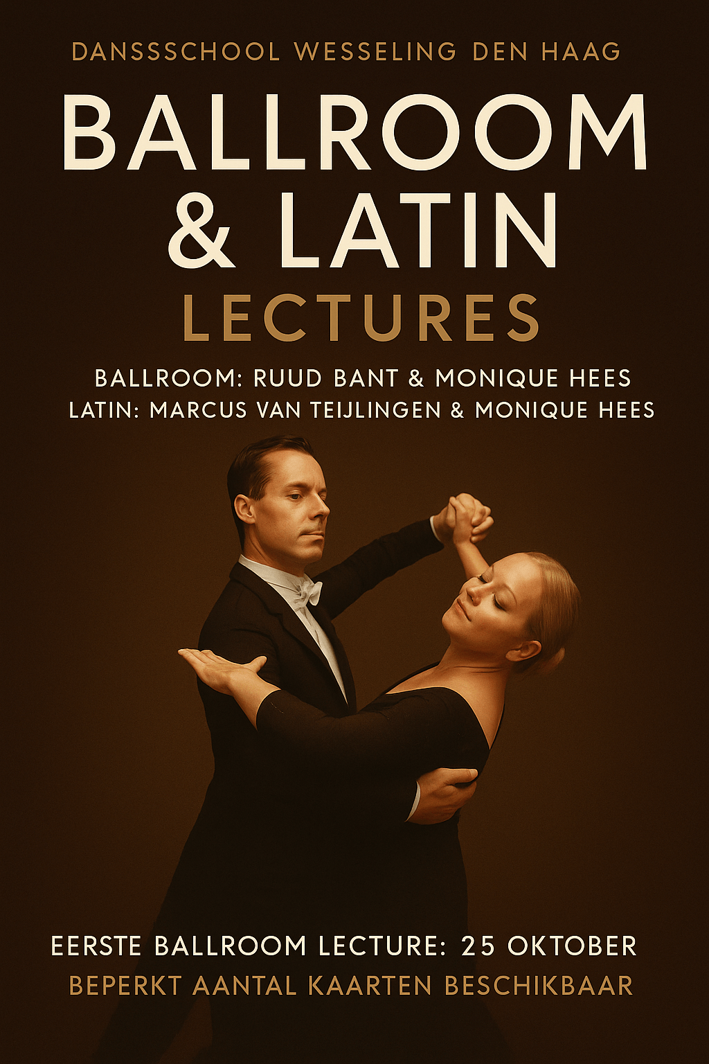 Cover photo for Standaard Ballroom Lectures september 2025- februari 2026 by Dansschool Wesseling Den Haag