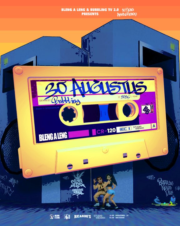 Cover photo for Bleng A Leng x Bubbling TV 2.0 by Studio Wieman