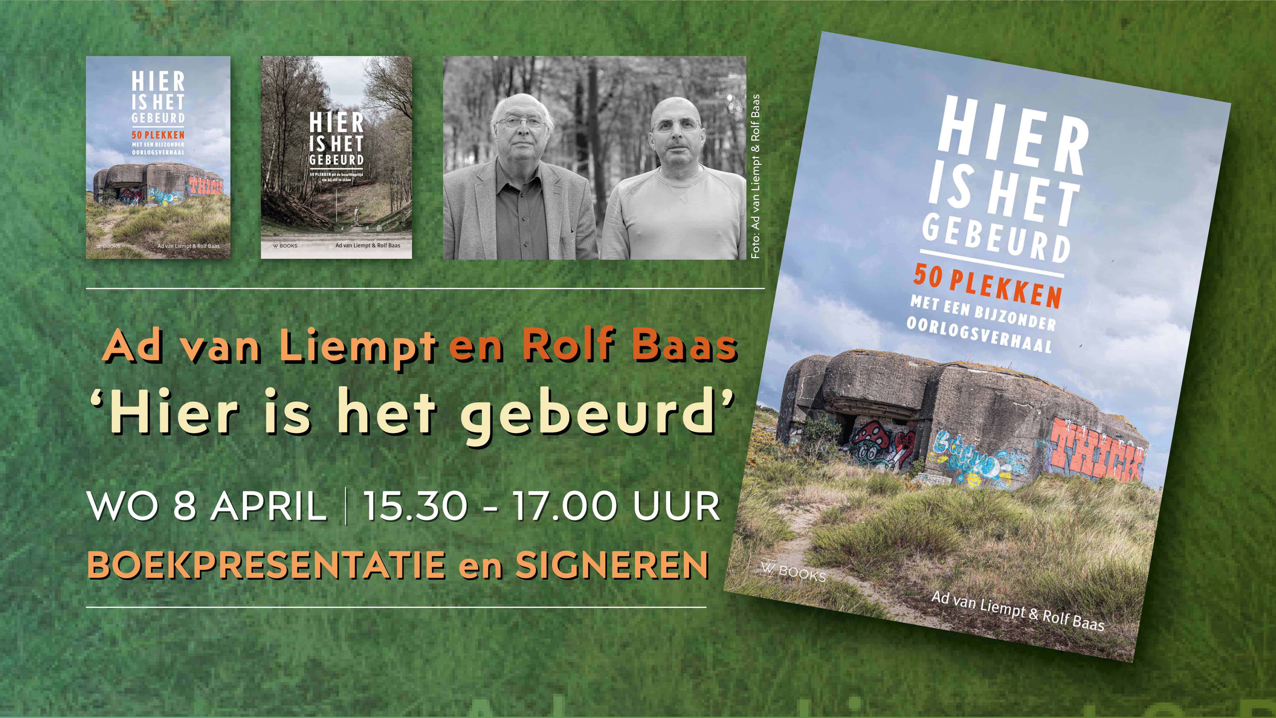 Cover photo for Boekpresentatie Ad van Liempt en Rolf Baas ‘Hier is het gebeurd’ by Broese