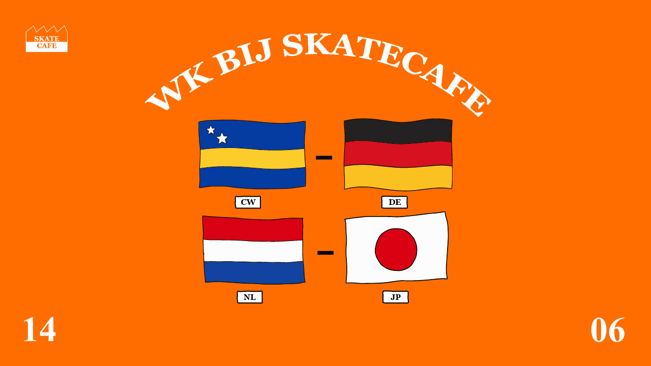 Cover photo for GRATIS ENTREE VOOR WK BIJ SKATECAFE by Skatecafe Karin & Yvonne