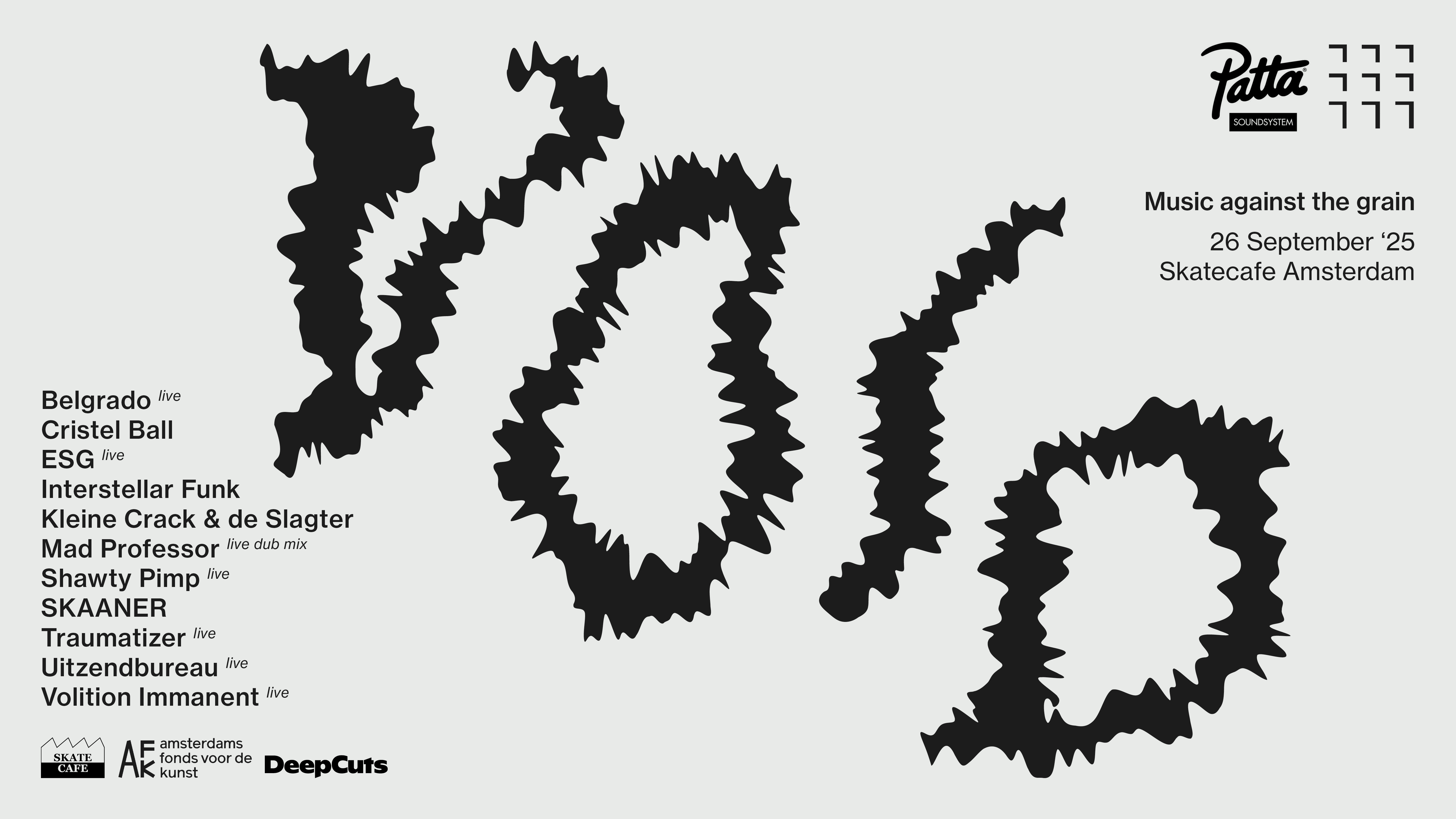 Cover photo for VOID: BELGRADO, CRISTEL BALL, ESG, INTERSTELLAR FUNK, KLEINE CRACK & DE SLAGTER, MAD PROFESSOR, SHAWTY PIMP, SKAANER, TRAUMATIZER, UITZENDBUREAU, VOLITION IMMANENT by Skatecafe Karin & Yvonne