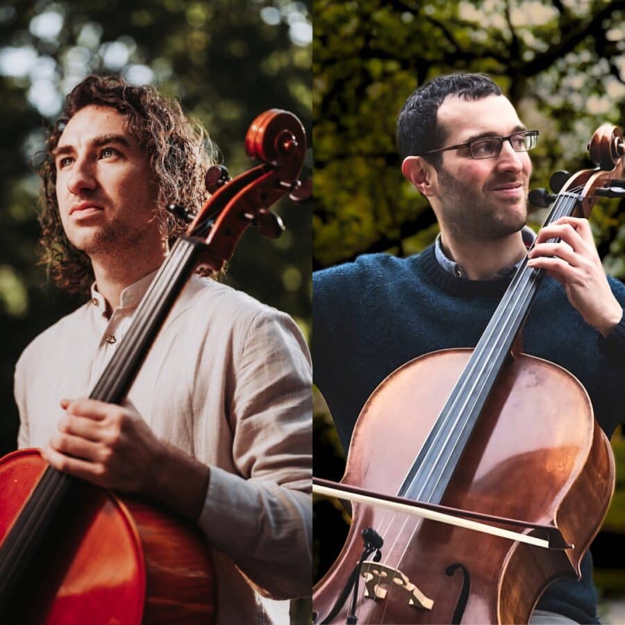 Cover photo for Cello Perspectives - George Crotty and Iván Nogueira by Het Batavierhuis