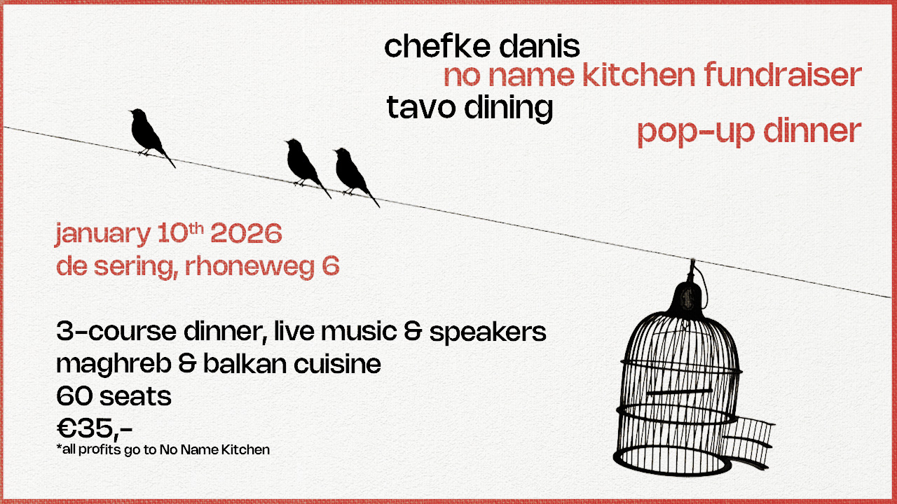 Cover photo for CHEFKE DANIS x TAVO POP-UP DINNER: No Name Kitchen Fundraiser by Chefke Danis