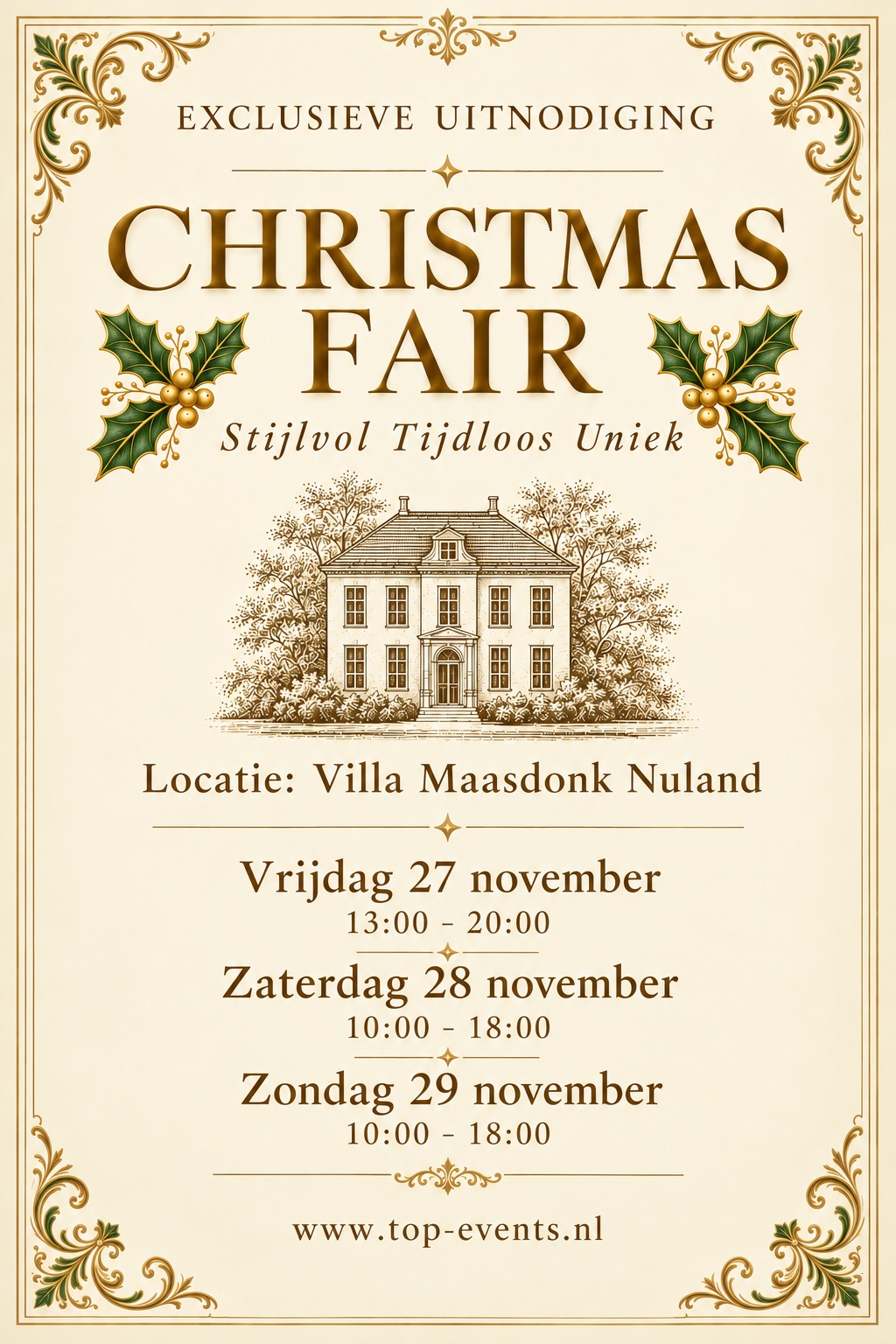 Cover photo for Christmas Fair Brabant Villa Maasdonk 2026 by Top-Events
