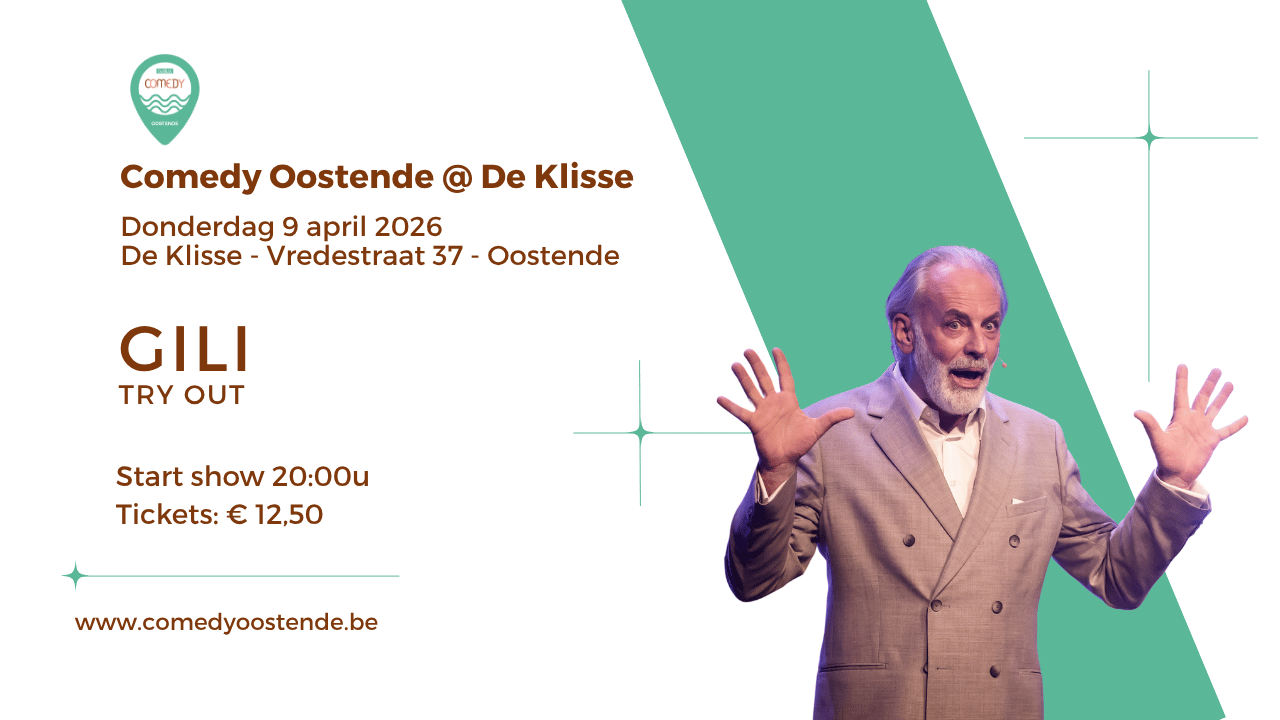 Cover photo for Comedy Oostende @ De Klisse - Gili - Try out by Comedy Oostende