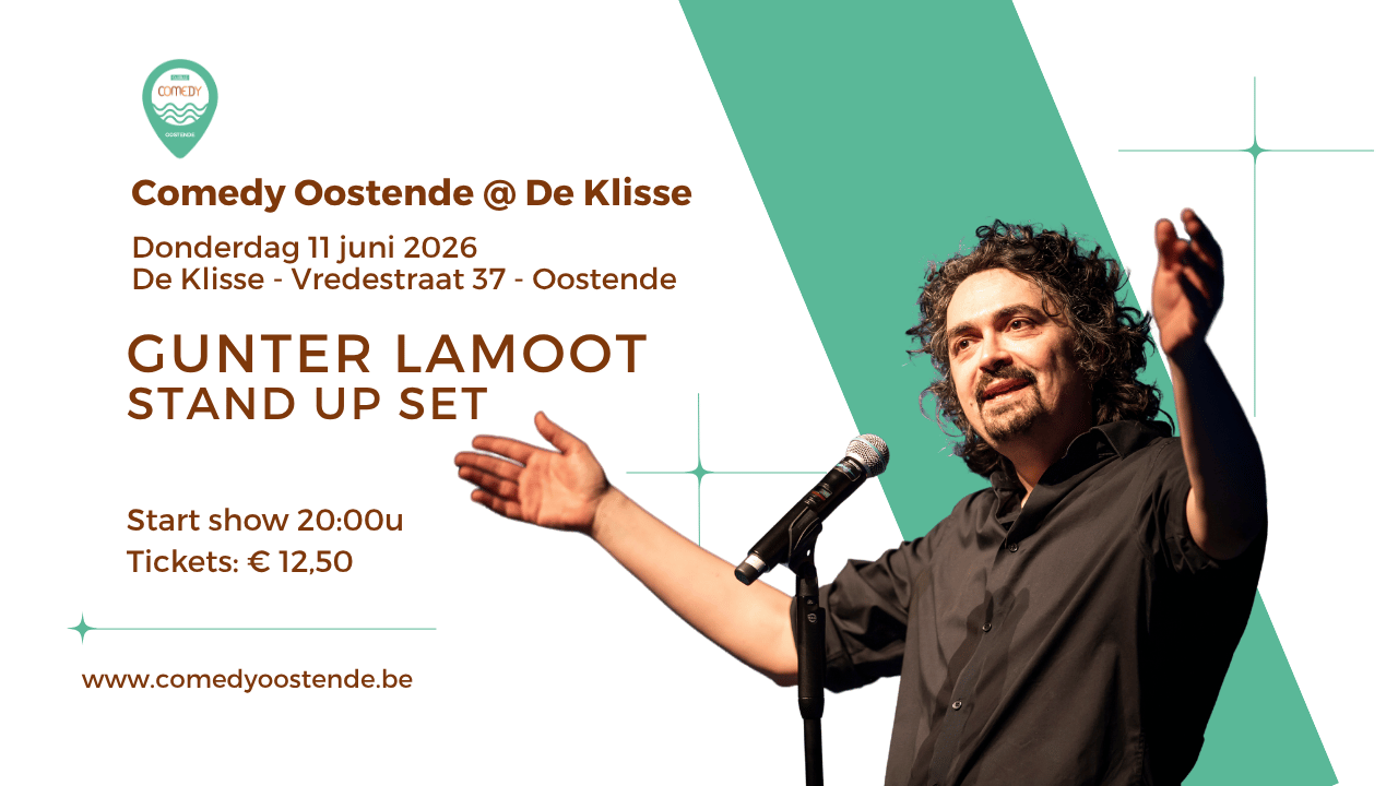 Cover photo for Comedy Oostende @ De Klisse - Gunter Lamoot by Comedy Oostende