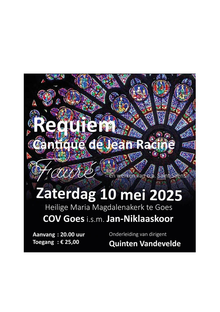 Cover photo for Concert Fauré & Saint Seans by COV Goes