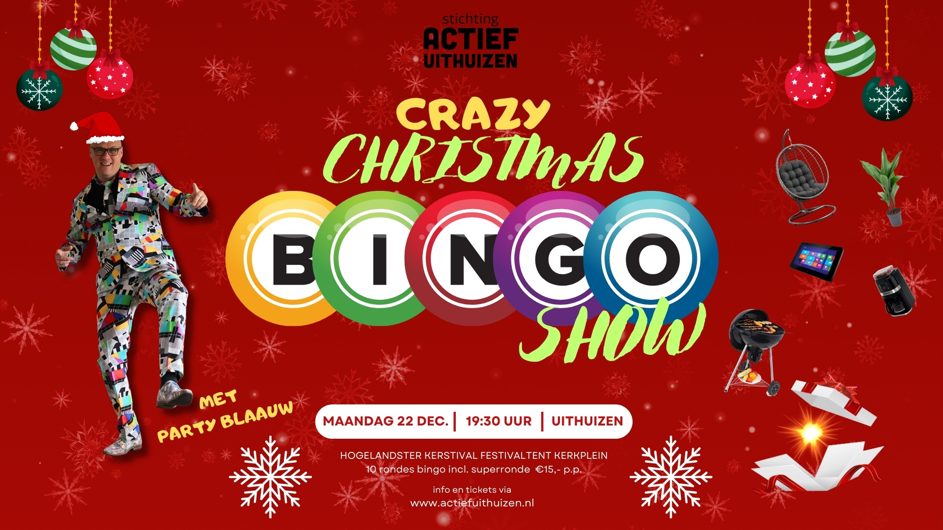 Cover photo for Crazy Christmas Bingoshow by Stichting Actief Uithuizen