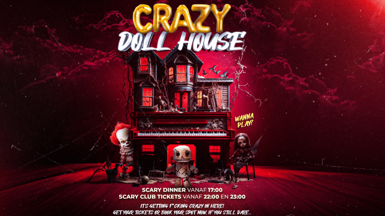 Cover photo for CRAZY HALLOWEEN 2023 - DOLL HOUSE EDITION by Crazy Pianos