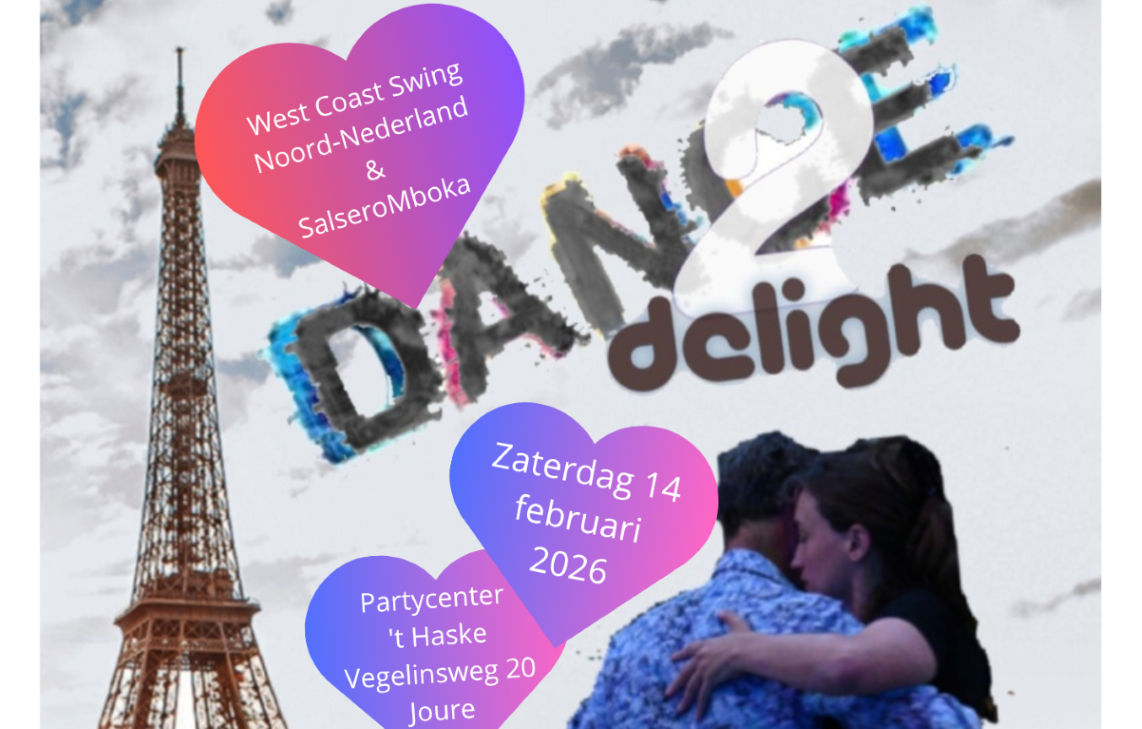 Cover photo for Dance2Delight 14 februari 2026 by West Coast Swing Noord-Nederland