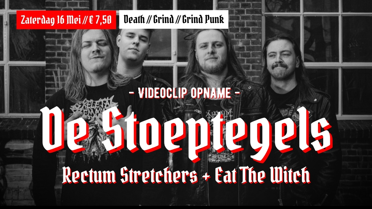 Cover photo for De Stoeptegels (Videoclip opname) | Support: Rectum Stretchers + Eat The Witch by Café The Jack